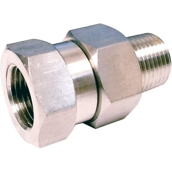 Gun-Hose Pressure Washer Swivel Joint, Kink Free Hose Fitting, Anti-Twist Hose Stainless Steel Fitting for M22 Power Washer Hoses