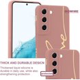 thumbnail image 4 of for Samsung Galaxy S22 Case, Back Cute Plating Love Letter Graphic with Anti-Fall Lens Cameras Cover Protection Soft TPU Shockproof Anti-Fingerprint Phone Cases for Women Girls Men-Pink, 4 of 12