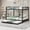 Black, variant on 53.9×74.8 Inch Heavy Duty Square Tube Metal Bunk Bed with Trundle, Full Size Bunk Bed with Safety Guardrail & Built-in Ladder, Space Saving Easy Assembly Bed Frame for Bedroom Guest Room Dorm