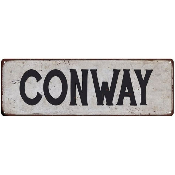 CONWAY Vintage Look Gift Rustic Chic Metal Sign 6x18 206180036546