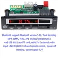 thumbnail image 3 of 2X 12V Bluetooth 5.0 Reproductor de MP3 Receptor Inalámbrico Placa Decodificadora de MP3 Módulo de Radio FM para Automóvil TF USB Adaptador de Audio Auxiliar de 3,5 mm, 3 of 5