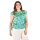thumbnail image 1 of Blusa estampado zebra Roman Fashion/ Tallas Extras, 4048 (Verde) multicolor 42, 1 of 6