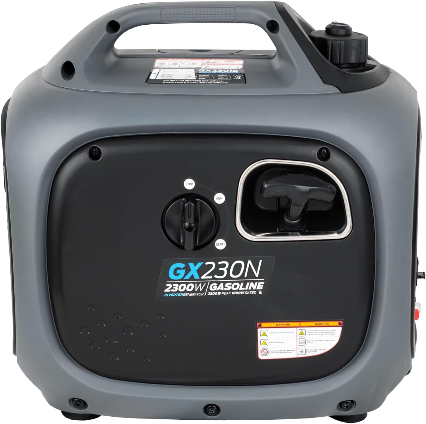 Pulsar 2,300W Portable Gas-Powered Quiet Inverter Generator for Home Emergency Backup, Parallel Capability, RV Ready, Long Run Time, GX230N