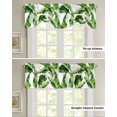 thumbnail image 4 of Banana Tropical Plant Leaves Window Valance Curtain Kitchen Cafe Short Curtains Living Room Tie-Up Valance Curtain, 4 of 6