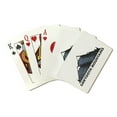 thumbnail image 1 of Sawtooth Mountains, Idaho, Blue Peaks, Contour, Lantern Press, Premium Playing Cards, 52 Card Deck with Jokers, USA Made, 1 of 5