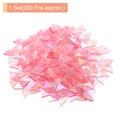 thumbnail image 3 of Uxcell 200g Stained Glass Mosaic Triangle 0.55'' Bright Pink Glass Mosaic Tiles Bulk for Craft Handmade Project, 3 of 7