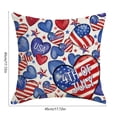 thumbnail image 3 of JeashCHAT 4th of July Pillow Covers 18x18 Inch, Patriotic Red White Blue American Flag Stars and Stripes Throw Pillow Covers, Memorial Day Cushion Case for Home Sofa Couch Decor, 3 of 6