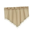 thumbnail image 4 of yotijay 2xValance Triangle for Window Treatment Tier Curtain for Kitchen Cafe Basement Beige, 4 of 9