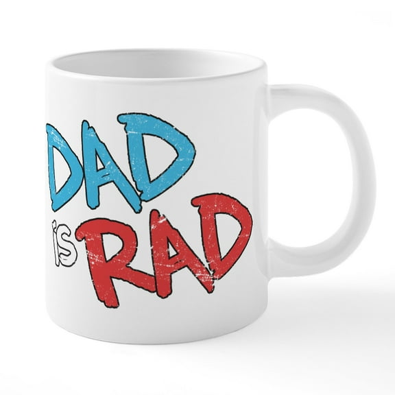 CafePress - Dad Is Rad - 20 Oz White Ceramic Mega Mug