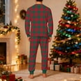 thumbnail image 4 of KeShDi Christmas Pajamas For Men's Christmas Fashion Christmas Plaid Print Tops And Pants Pajama Suit Homewear Red L, 4 of 5