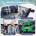 thumbnail image 6 of SIXHOME Outdoor Rug 5'x8' Waterproof Reversible Patio Rug Boho Geometric Indoor Outdoor Rugs Lightweight Plastic Straw Ourdoor Carpet for RV Camping Deck Balcony Modern Porch Decor Dark Blue, 6 of 7