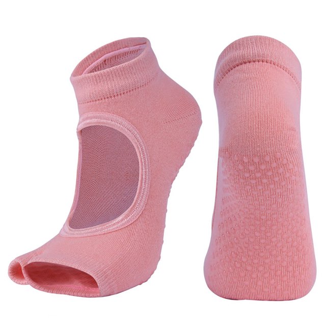 Coofit Yoga Socks Creative Non-slip Toeless Pilates Socks Grip Socks Workout Socks