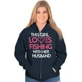 thumbnail image 3 of Wife Husband Loves Fishing Cute Girly Womens Plus Size Graphic Zipper Hoodie Brisco Brands 3X, 3 of 5
