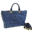 thumbnail image 1 of Pre-Owned Prada Handbag BN2069 Blue Denim Shoulder Bag Canapa Women's PRADA (Good), 1 of 9