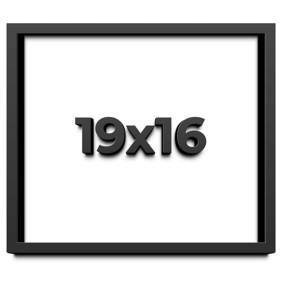 19x16 Shadow Box Frame Black | 1 inches Deep Real Wood Contemporary Shadowbox Display Frame | UV