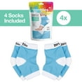 thumbnail image 3 of ZenToes Moisturizing Heel Socks 2 Pairs Gel Lined Toeless Spa Socks to Heal and Treat Dry, Cracked Heels While You Sleep (Cotton, Blue), 3 of 9
