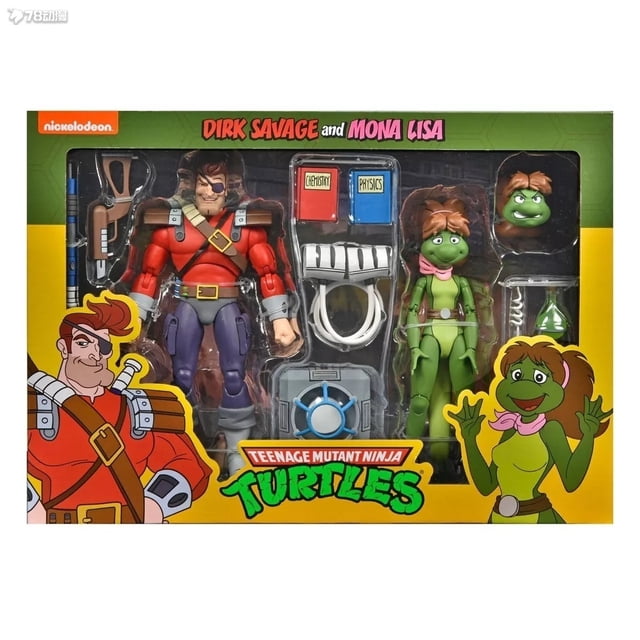 NECA Toys Tortugas Ninja mutantes adolescentes Dirk Savage y Mona Lisa figura de acción a escala de 7 "estatua de muñeca Original modelo Kits de modelismo