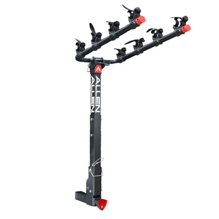 Allen Sports Deluxe Locking Quick Install 4-Bicycle Hitch Mounted Bike Rack Carrier,