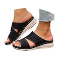 thumbnail image 2 of MKLEKYY Sandalias para Mujer, Cómodas, Informales, Con Punta Abierta y Tacón de Cuña, para Primavera, Verano y Otoño, para Uso Diario Con Pantalones Cortos y Vaqueros., 2 of 4