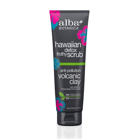 Alba Botanica Hawaiian Detox Frothy Scrub, Volcanic Clay, 9.0 oz