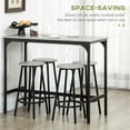 thumbnail image 5 of Resenkos 5-Piece Rustic Bar Table Set with 43.25" Wood Top, Includes Four Matching Stools for Counter-Height Dining and Pub Style, Gray, 5 of 7