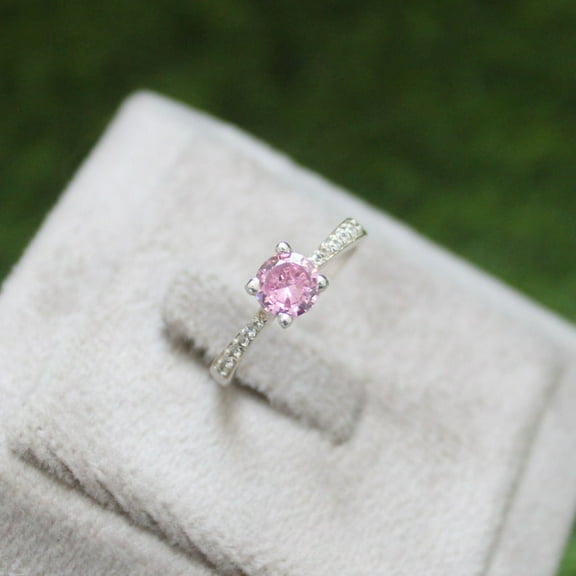 Natural Pink Sapphire Ring, 925 Sterling Silver Ring, Gift for Her, Gemstone Ring, Birthstone Rings for Women, Gift For Her