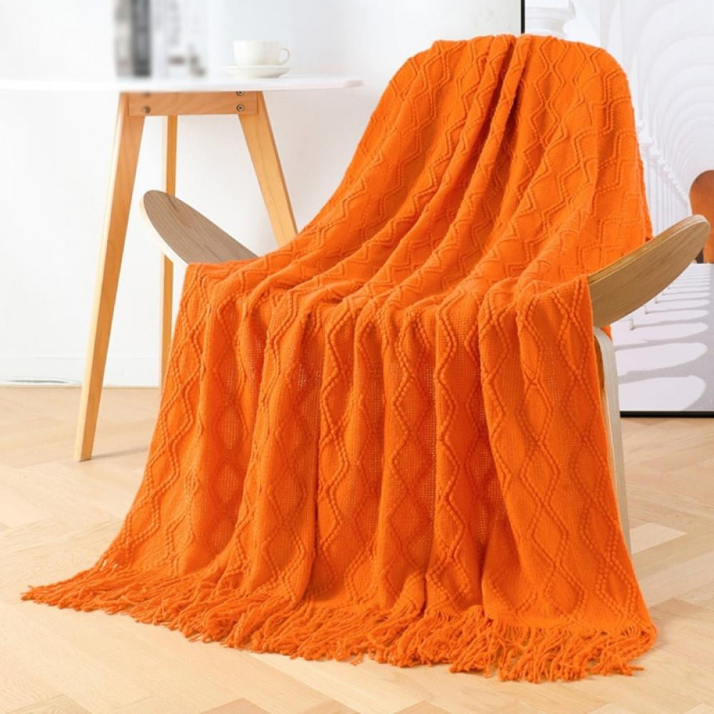 Vintage Farmhouse Fruits Orange Throw Blanket Fuzzy Soft Plush Blankets for Women/Men/Kids Teens Bedroom Living Room Country Style