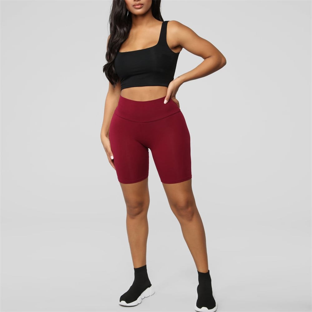 high waisted biker shorts walmart