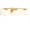 thumbnail image 5 of Wildnix Wall Light, Modern Style with Bright Gold and White Finish, Milky White Glass Shade, Elegant Design for Bathroom, Mirror, Vanity Tables, and Art Displays, 5 of 7