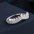 thumbnail image 5 of Women Crown Ring Zircon Inlaid White Gold Plated Elegant Jewelry Gift For Her Anniversary Engagement Daily Wear, 5 of 6
