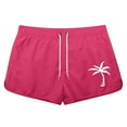 thumbnail image 2 of Swim Trunks Men 5 Inch with Compression Stretchy Quick Dry Expandable Waist Stretch Boy Swim Shorts Printed Light Swimming Shorts for Men,Hot Pink,S, 2 of 4