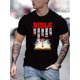 thumbnail image 1 of Camiseta con estampado de la Biblia para aprender] Camiseta informal con estampado de la Biblia y la cruz para aprender - Camiseta de manga corta y cuello redondo para hombre - Tops de verano, primave, 1 of 4