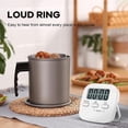 thumbnail image 5 of 1 Pack Digital Kitchen Timer Magnetic Countdown Stopwatch Timer with Loud Alarm,Shower, Bathroom, Teacher, Kids(White), 5 of 5