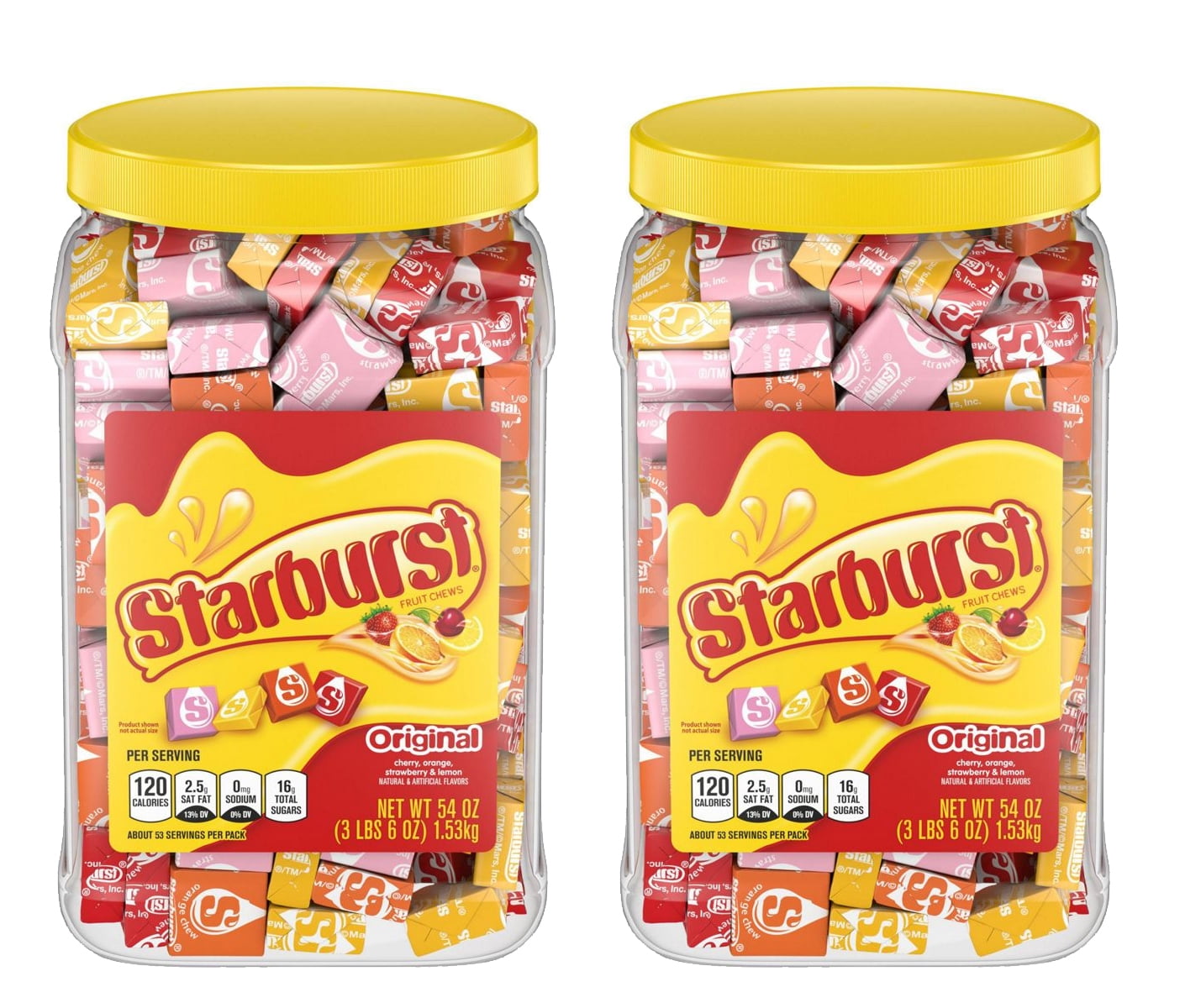 2 Pack | Starburst Original Chewy Candy, 54 oz Jar