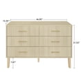 thumbnail image 3 of Fluted 6 Drawers Dresser, Wide Modern Chest of Drawers, 6 Drawer Double Dresser, 3 of 10