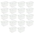 thumbnail image 1 of Sterilite 48 Qt Hinged Lid Storage Box Plastic Stackable Bin with Lid, 18 Pack, 1 of 8
