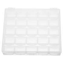 LOLIPPYY 4Pcs Clear Plastic Thread Storage Organizer with Grid Design for Embroidery Spools