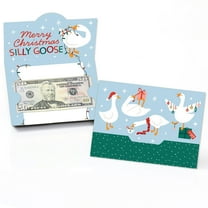 Big Dot of Happiness Christmas Silly Goose Money Cards for Cash with Envelopes, Winter Holiday Party Gift Card Holders, Funny Christmas Goose Money Holders for Cash - Set of 8