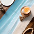 thumbnail image 3 of Blue Coastal Table Runner 90 Inches, Waves Summer Beach Ocean Sea Bed Runner Dresser Scarves Tabletop for Indoor Outdoor Parties/Ceremony/Banquet, 13" x 90", 3 of 9