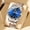 Two-tone blue-faced men's watch, variant on Men's watch, stainless steel quartz watch, business dual calendar waterproof men's watch, men's wristwatch