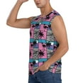 thumbnail image 3 of Haiem Men's Hawaii Palms Print Tank Tops Summer Sleeveless Cut Off Workout T-Shirts Fitness Vest Athletic Undershirts-Medium, 3 of 8