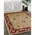 thumbnail image 2 of Ahgly Tapis d'Intérieur Rond Moderne Mi-Siècle Brun Sable Brun Oriental, 5 Pieds Rond, 2 of 6