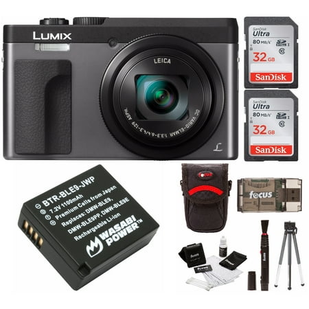 Panasonic DC-ZS70K Lumix Digital Camera with 32GB SD Card & Accessory