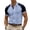 Light Blue, variant on ZRGHAOYLQ Big and Tall Mens Contrast Raglan Sleeve T Shirt Two Tone Short Sleeve 3 Button Collared Casual Tops Breathable Textured Summer Shirt Fashion Daily Wear