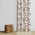 thumbnail image 4 of Bacati - Single Light Filtering Curtain Panel Lumberjack Woodlands Red/Black/Grey, 4 of 5