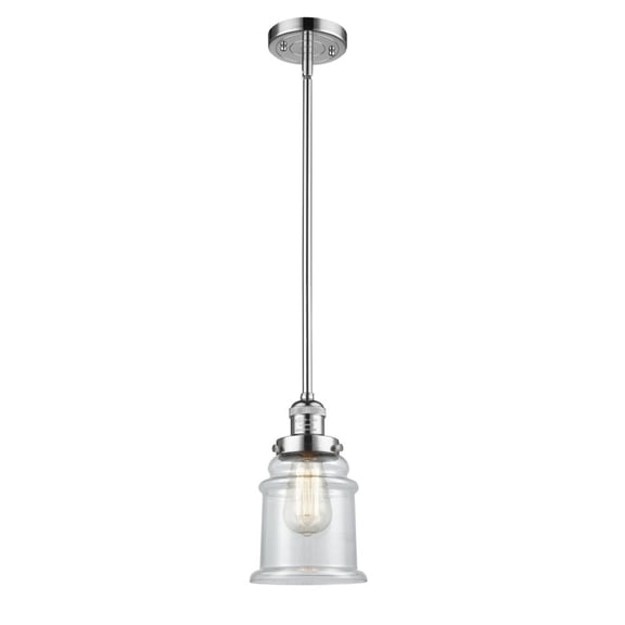 Innovations 201S-PC-G182-LED Canton 1 Light Mini Pendant part of the Franklin Restoration Collection, Polished Chrome