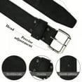 thumbnail image 4 of Men's Belt Big & Tall 56"-80" Genuine Leather Belt Reinforced Strap Casual Work Jean Extra Long Belts, 4 of 12