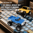 thumbnail image 3 of RC Truck for Kids 1/36 Scale 4WD Remote Control Car with Lights for Boys Girls Christmas Birthday Gifts(Yellow), 3 of 6