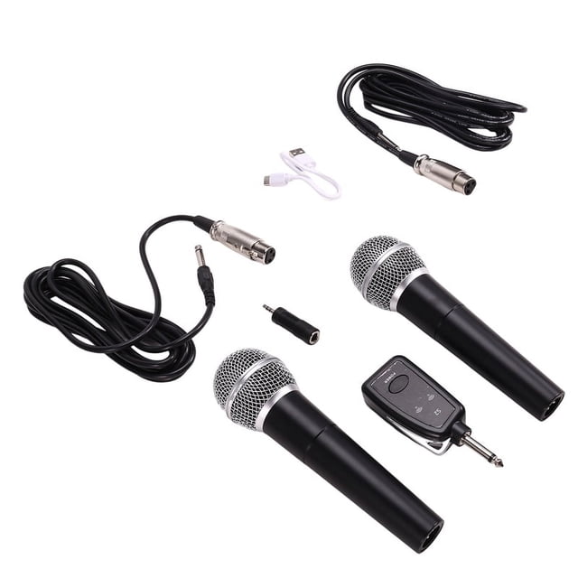 Microphone Dynamic Handheld Microphones Karaoke Mic with Receiver for Wedding Club