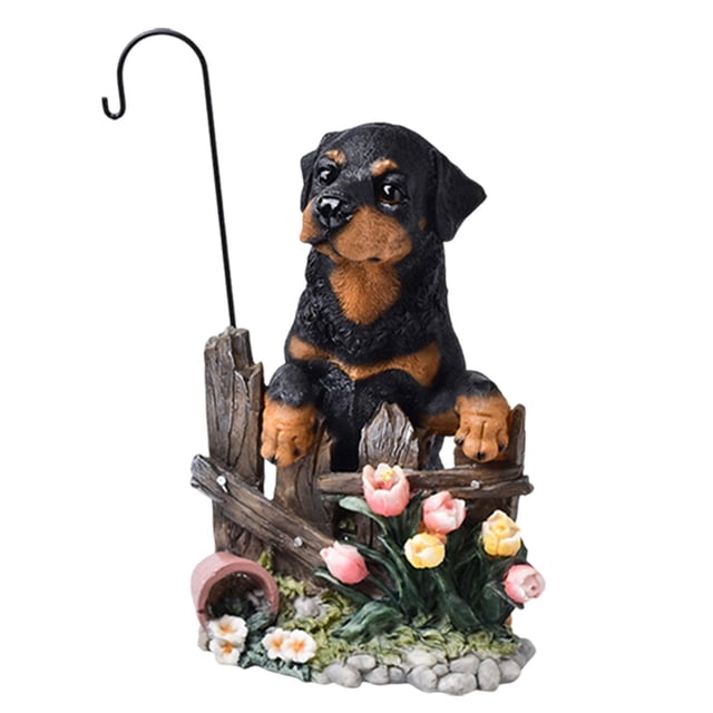 Estatua de perro, adorno de perro, resina coleccionable, decoración creativa para perros, estatuilla para exteriores, para balcón, césped, jardín, Estilo D